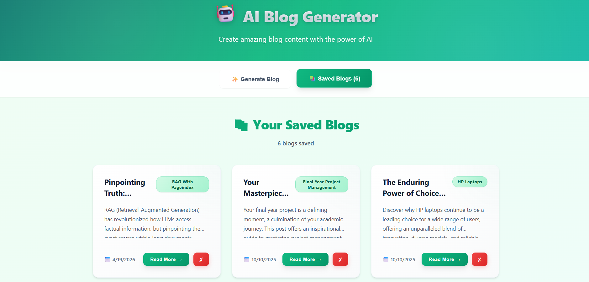 AI-Powered Blog Generator